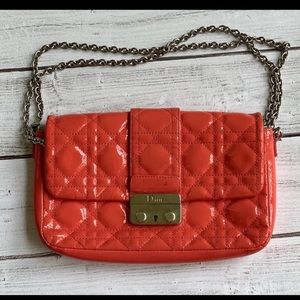 AUTHENTIC DIOR PINK LEATHER CLATCH